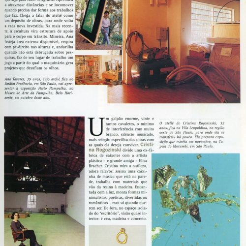 RIBAS, Sergio “Oito Artistas” Gal Oppido (fotos), Casa Vogue Gente que Faz, ano 21 nº 25, ago. 1997, pp.122-129