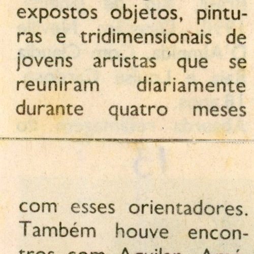 “Laboratório de Estudo e Criação”, Amanhã, Fonte não identificada - out. de 1991