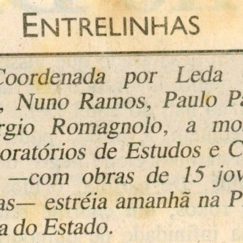 Entrelinhas, Fonte não identificada - out. de 1991