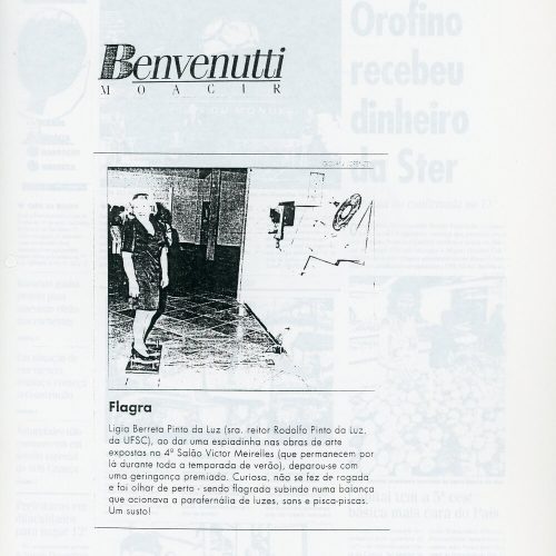 Coluna Benvenutti Moacir, foto e nota, A Notícia, Joinville, SC. 5 dez. 1997, Anexo p.C6