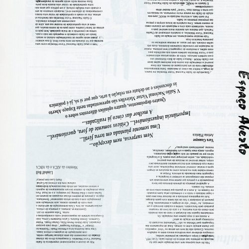 Depoimentos de artistas, Espaço Aberto, Ô Catarina, Florianópolis, SC, jan/fev, 1998, n. 27, p.5