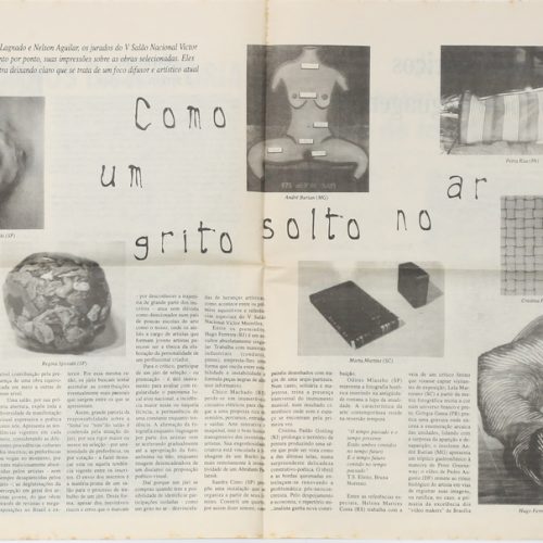 “V Salão Nacional Victor Meirelles. Como um grito solto no ar”, Ô Catarina, Florianópolis, SC, s.d., pp. 8-9