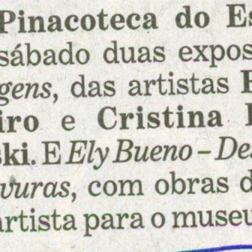 Nota na coluna “Direto da Fonte” de Sonia Racy, O Estado de São Paulo, São Paulo, SP, 7 abr. 2008, Caderno 2, D2