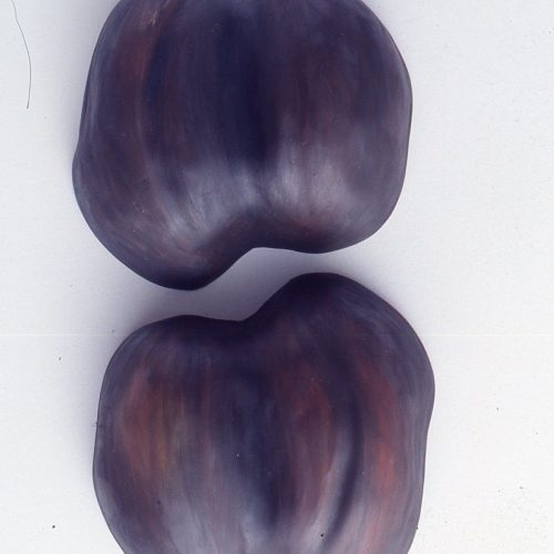 Óleo sobre alumínio fundido. Dimensões: 35 X 20 X 6 cm
